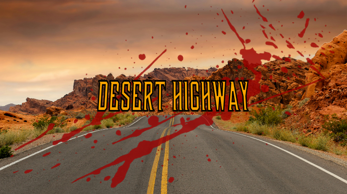 Desert storm scene title card with sand effects and warm colors